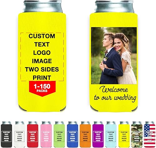 Funda para enfriadores de cerveza para botellas personalizadas, 1 a 150 piezas, a granel, personalizada, con aislamiento, con imagen, logotipo,
