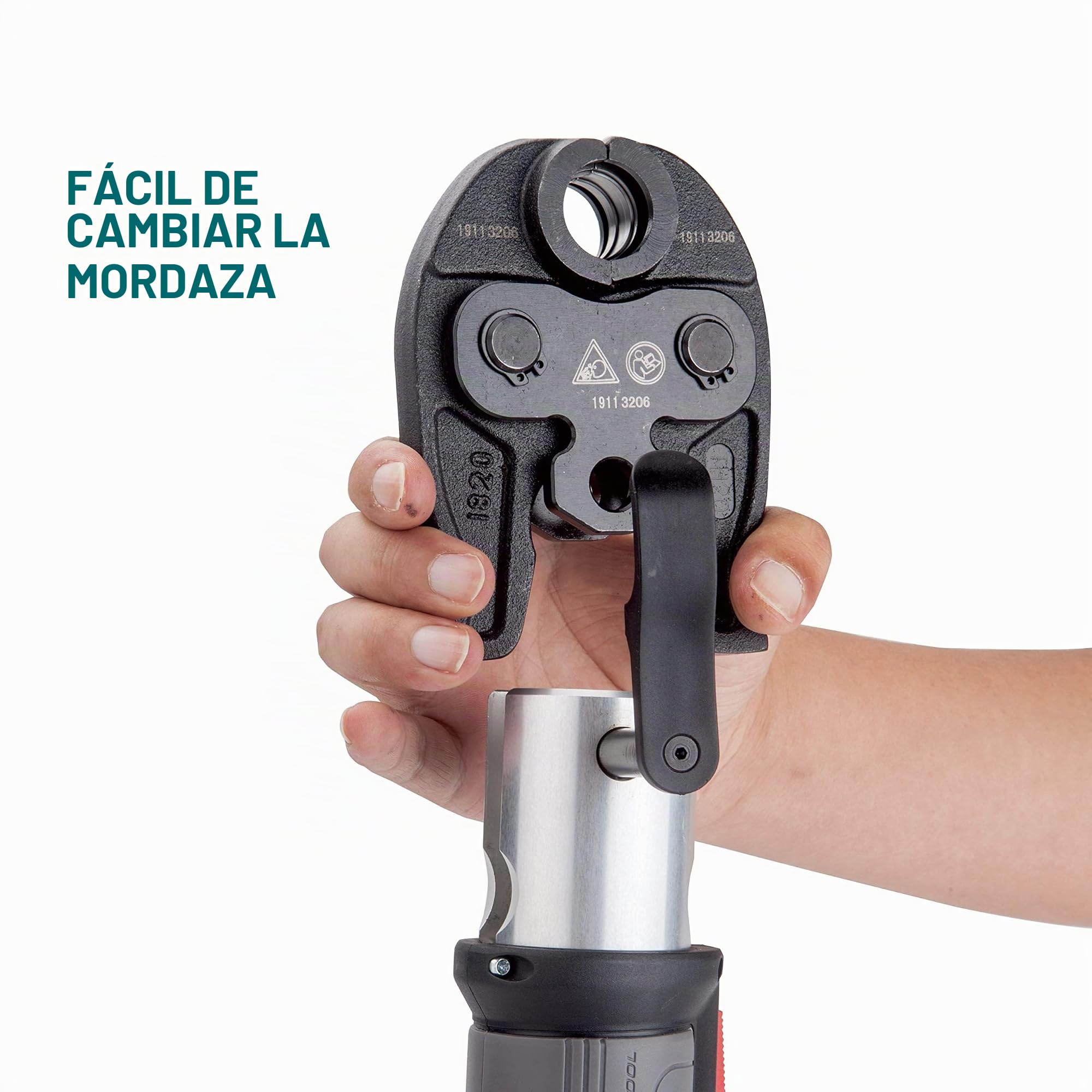 Herramienta hidráulica de prensa de tuberías, crimpado inalámbrico para cobre, PEX, tubería multicapa con mandíbulas, baterías, cargador, funda