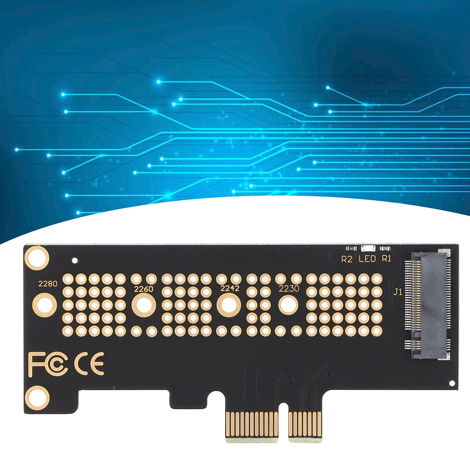 Adattatore PCIe M.2, Convertitore M.2 NVME e AHCI NGFF (non per SATA) da SSD a PCIe 3.0, Compatibile con la Dimensione 2280 2260 2242 2230, per 7/8/10 Linux(PCIE x1)
