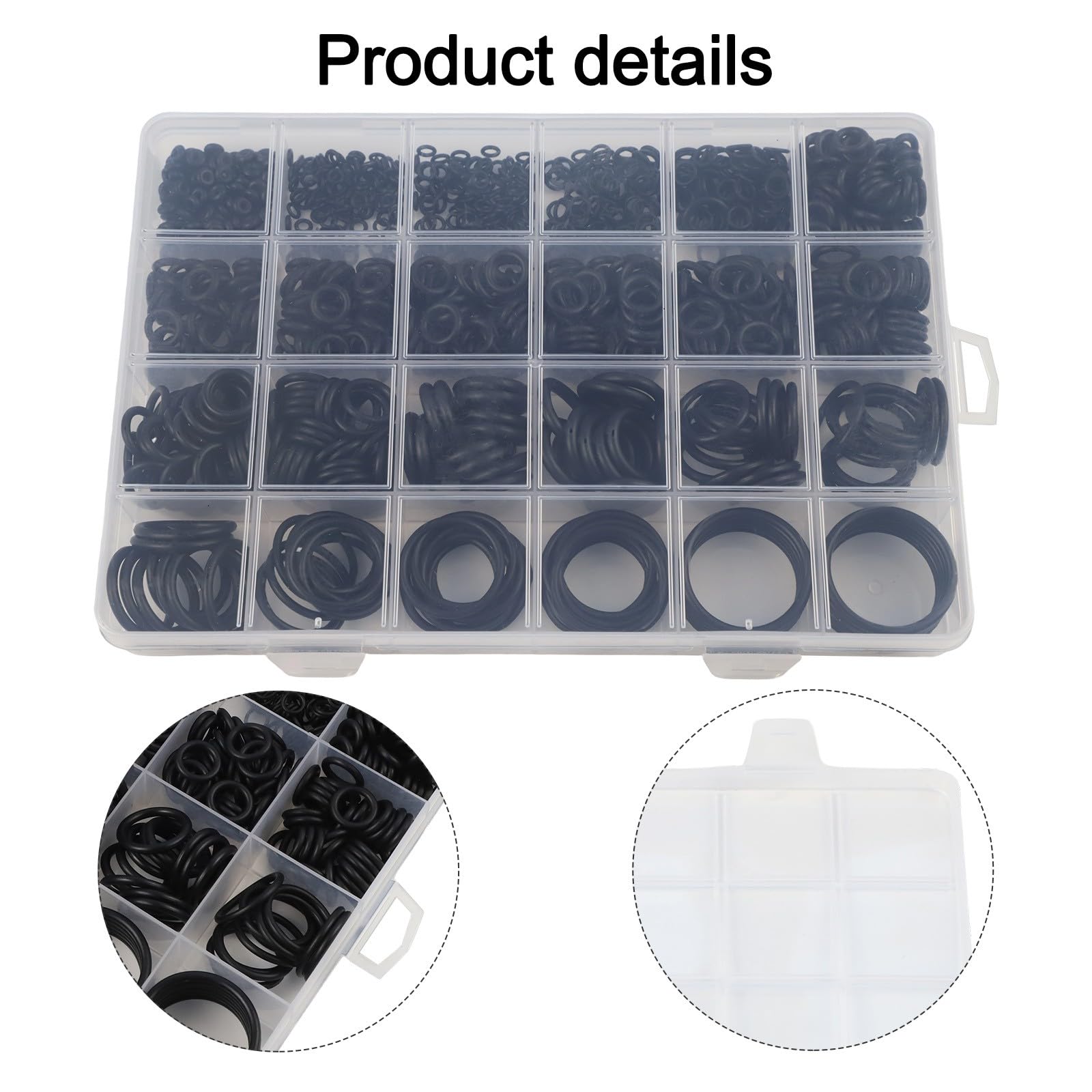 O-for Kit de juntas de anillo de 1020 piezas de juntas de nitrilo para reparación de fontanería de aire acondicionado de coche, con caja de almacenamiento y herramientas de gancho
