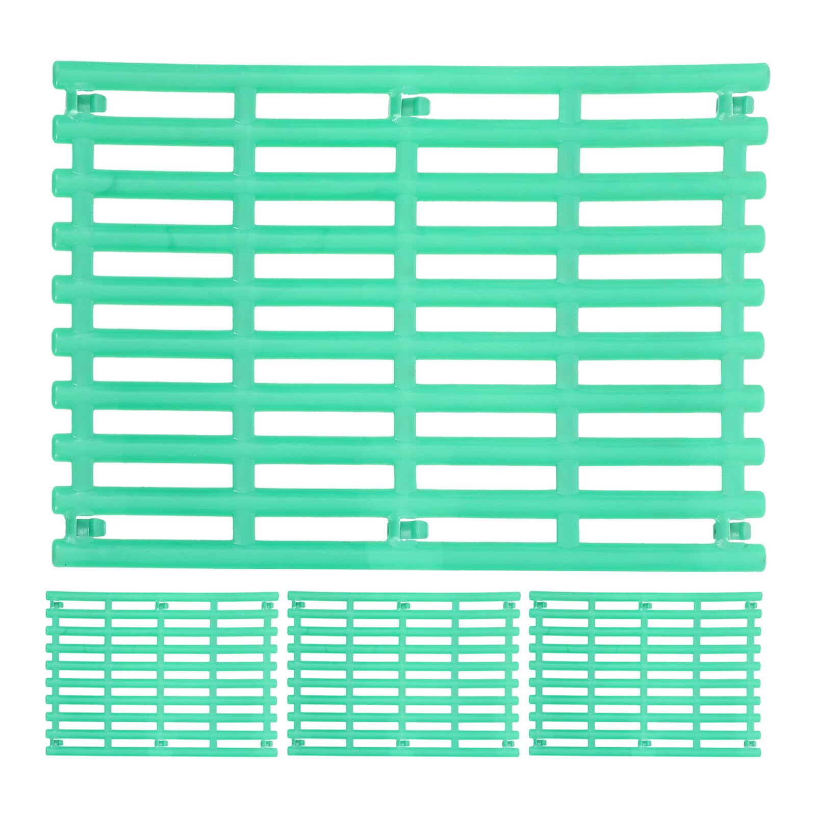 VILLCASE Tappetini Assorbenti per Animali Domestici 4 Unitá in Plastica Verde per Gabbia Coniglio, Resistenti all'Usura e Facili da Pulire, per Cunicoli e Piccoli Animali