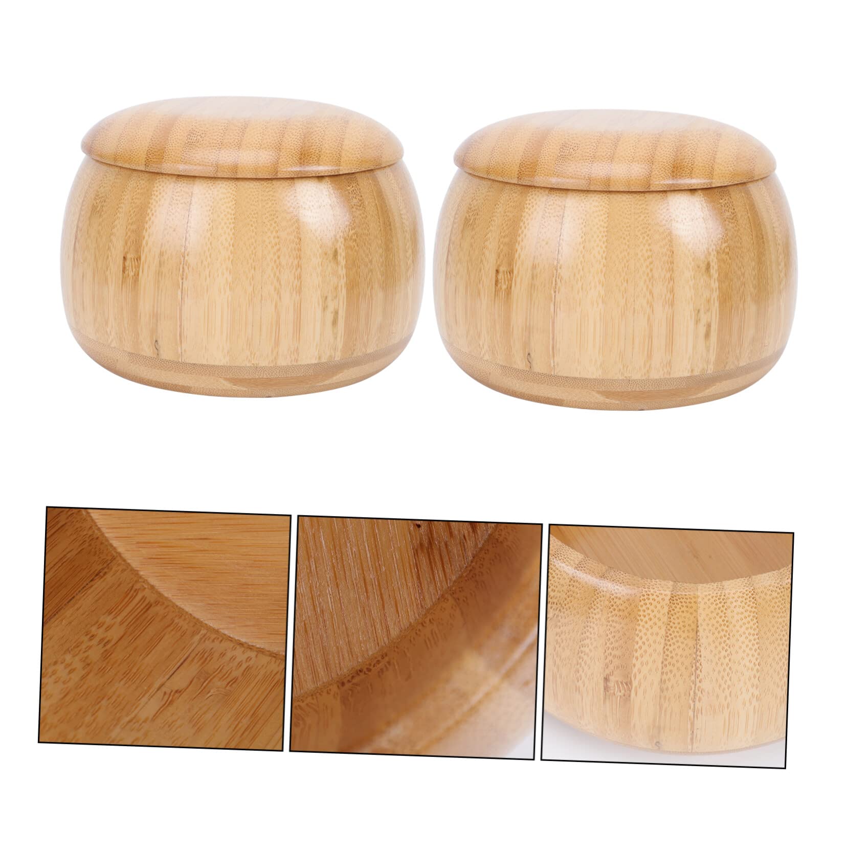 Contenedor de almacenamiento de ajedrez 1 par Go Jar Go Elementos de juego Cuenco de almacenamiento Madera caqui Backgammon Bambú Go Bowl Go Game