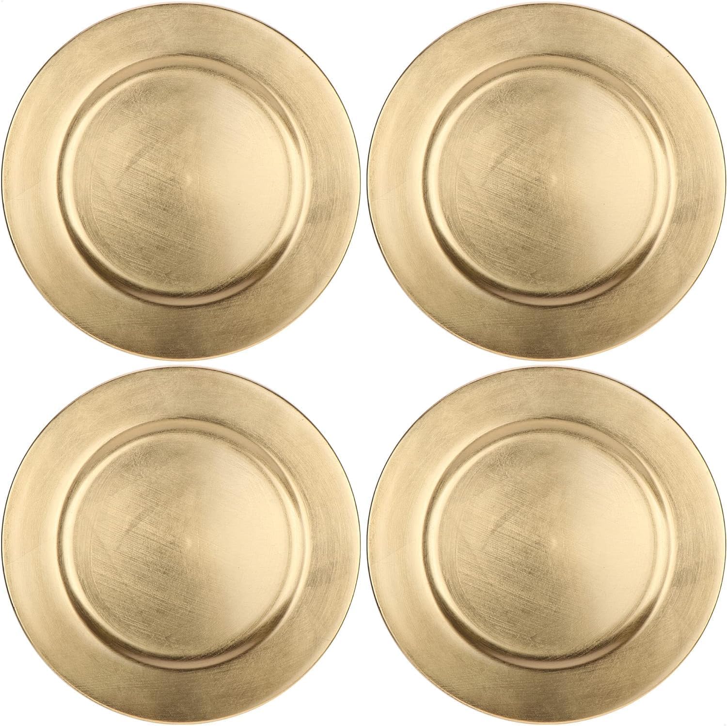 Generico cecaro group 6 Sottopiatti color oro - piattino come decorazione da tavola - piatti decorativi per matrimoni, feste di famiglia o Natale - Ø 33 cm