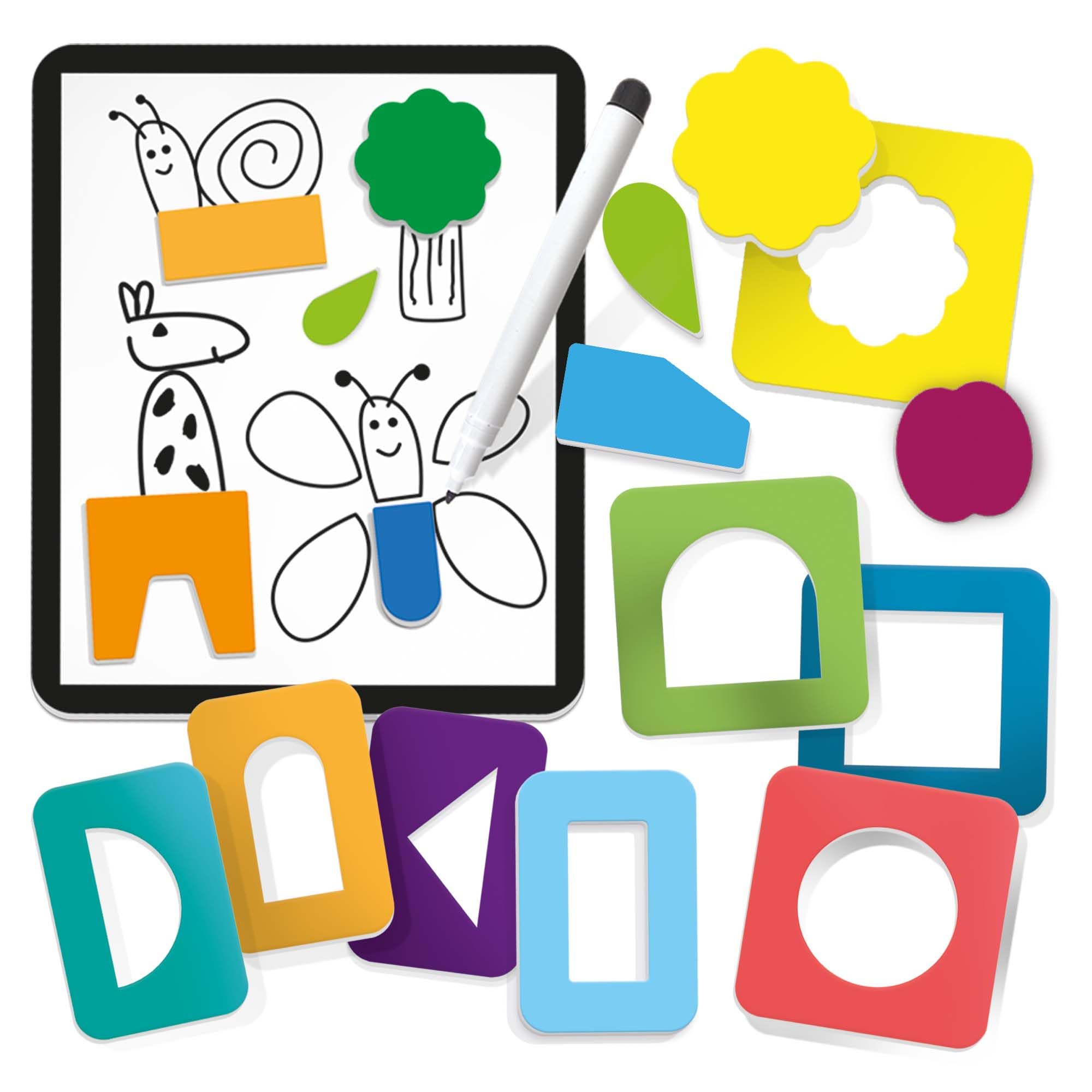 Headu Stencil Montessori, Educational Toys for Boys and Girls Ages 3-6 Years Old, Preschool Learning Toys, Teacher Homeschool Supplies, Birthday