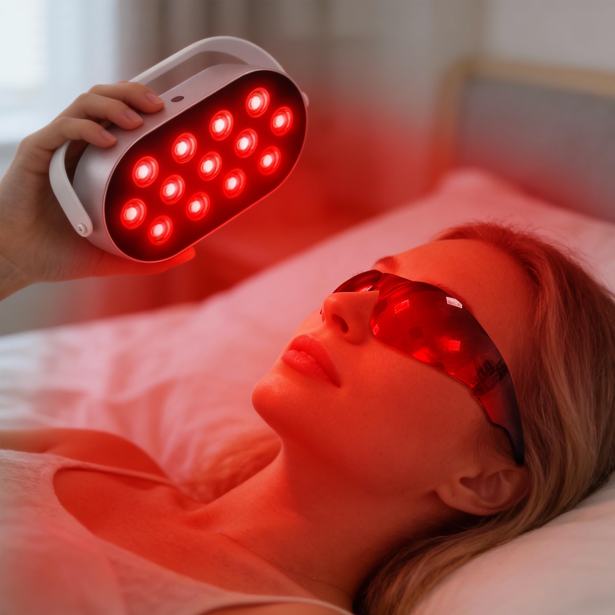 STASUN Terapia de luz roja de doble chip, panel de lámpara infrarroja recargable de 13 LED, dispositivo portátil de infrarrojo cercano de 660 y 850 nm con USB para cara, cuerpo, piel, sueño (Mini13)