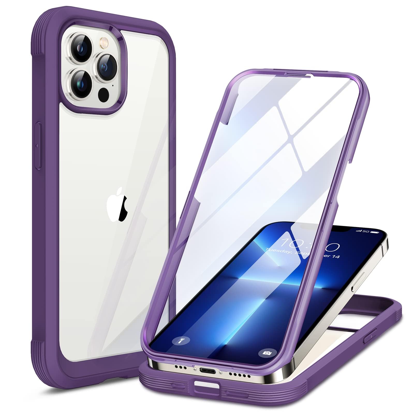 Miracase Magnetic Case for iPhone 17 Case, [Bubble Free] Built-in Glass Screen Protector+ [New Camera Control Button], Full Body Bumper Compatible with MagSafe, Drop Proof 17 Cover,6.3-inch (Black) — view 17
