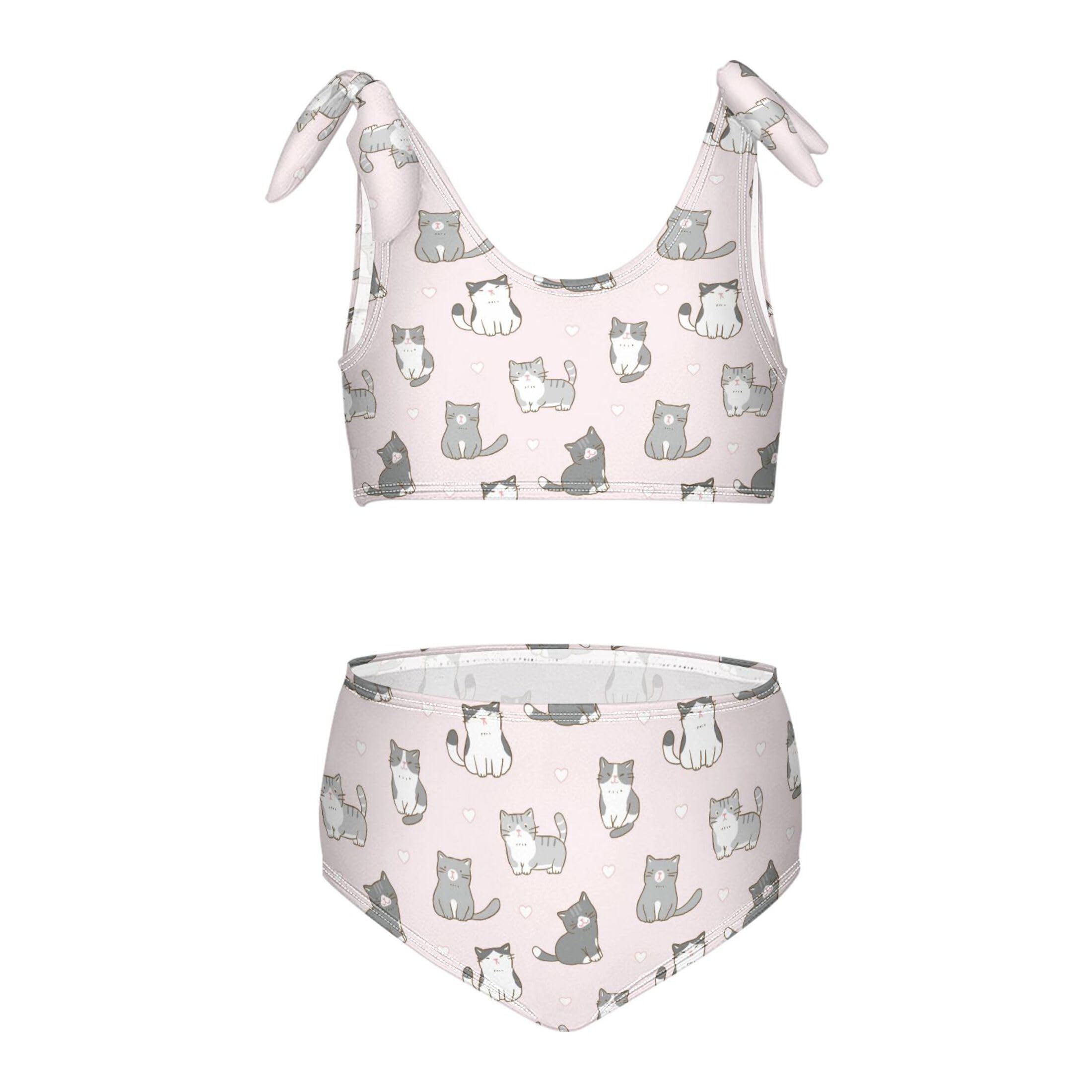 Girls Tankini Swimsuit 2 Piece Pink Unicorn Donuts Summer Beach Bikini Bathing Suit 3T