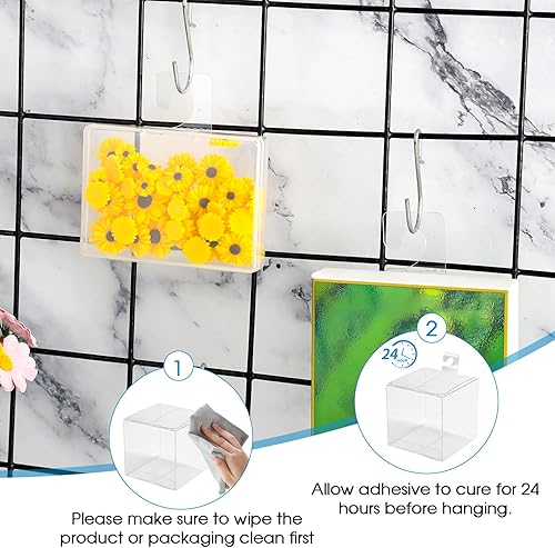 Miniatura 5 de 1000 pestañas adhesivas transparentes de PET para colgar, etiquetas colgantes transparentes plegables, ganchos de almacenamiento resistentes,