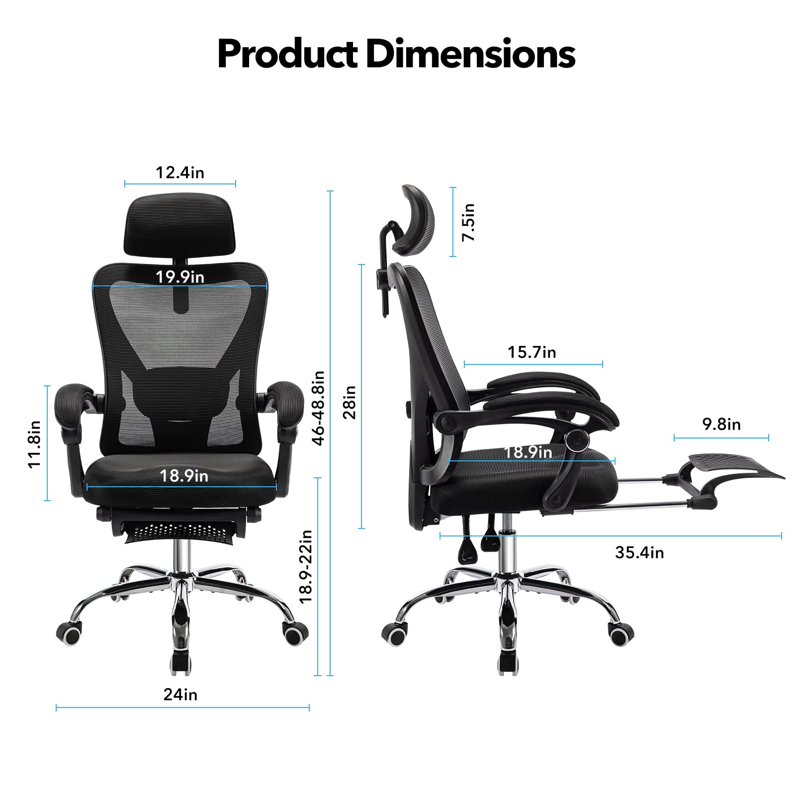 エルゴノミックメッシュチェア ブラック Amazon.co.jp: ACCHAR エルゴノミックオフィスチェア リクライニング