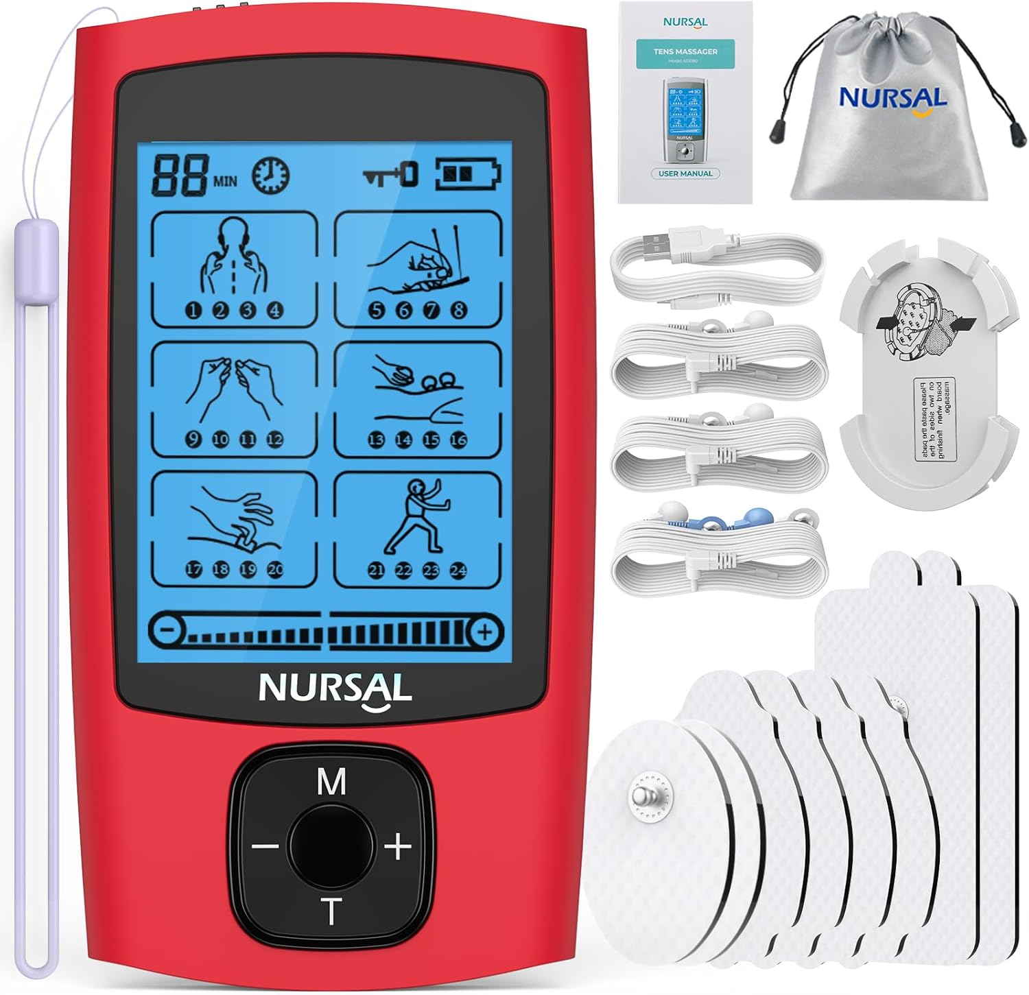 NURSAL 24 Modes TENS Unit Muscle Stimulator