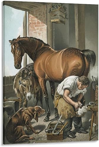 Edwin Landseer - Póster artístico de herrero y arte de pared, impresión moderna de decoración de dormitorio familiar, póster de 20 x 30 pulgadas