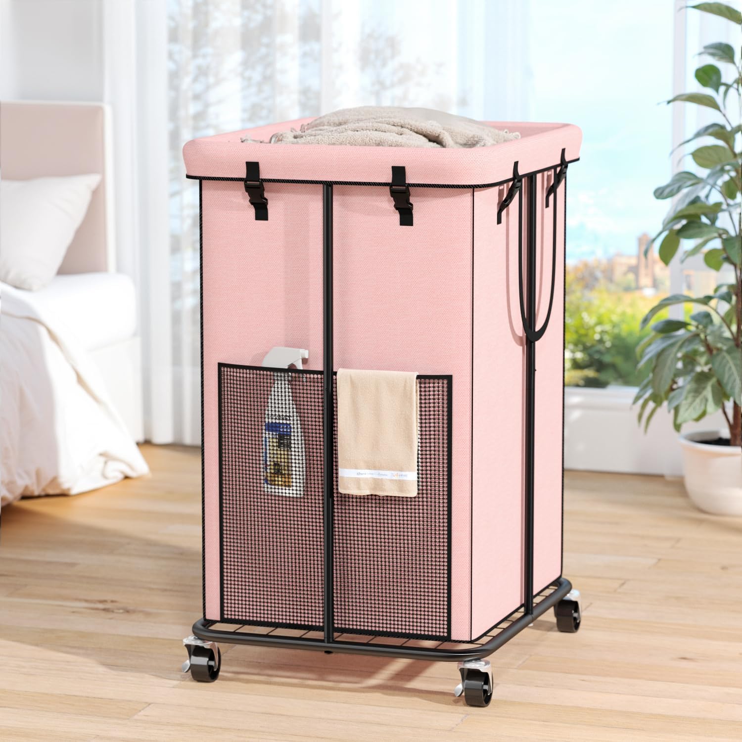 Laundry Hamper with Wheels, 150L Rolling Laundry Basket with Bag & Handles — image 1