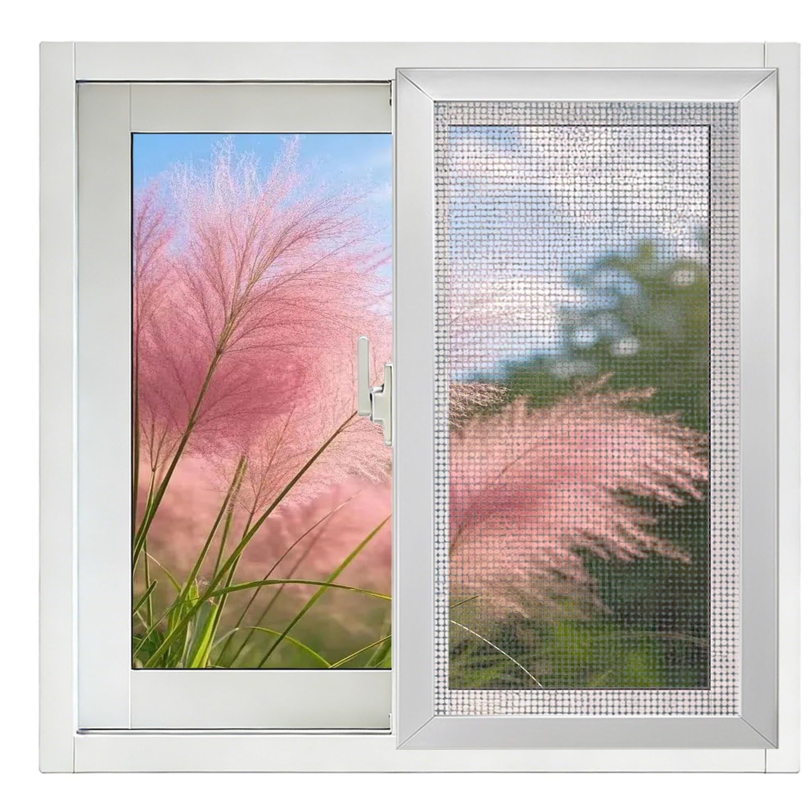 Ventana para cobertizo o baño transpirable con cristal templado de seguridad de 37x16"