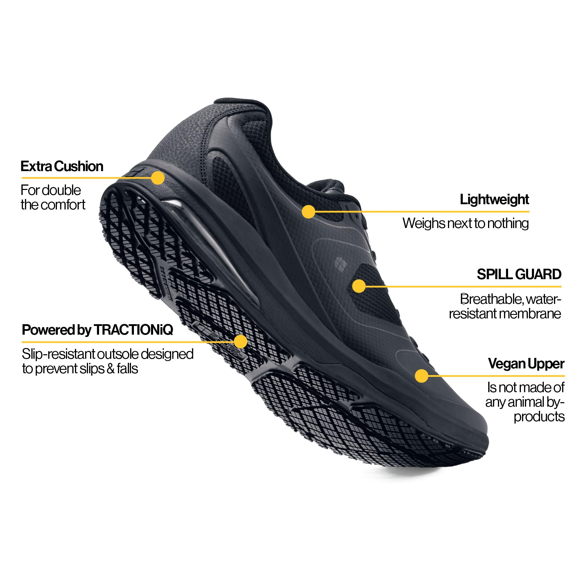 Shoes for Crews Męskie antypoślizgowe trampki robocze – wygodne, oddychające i wodoodporne – idealne do gastronomii, restauracji, gastronomii, kuchni, odzieży szefa kuchni, kelnera, Evolution II