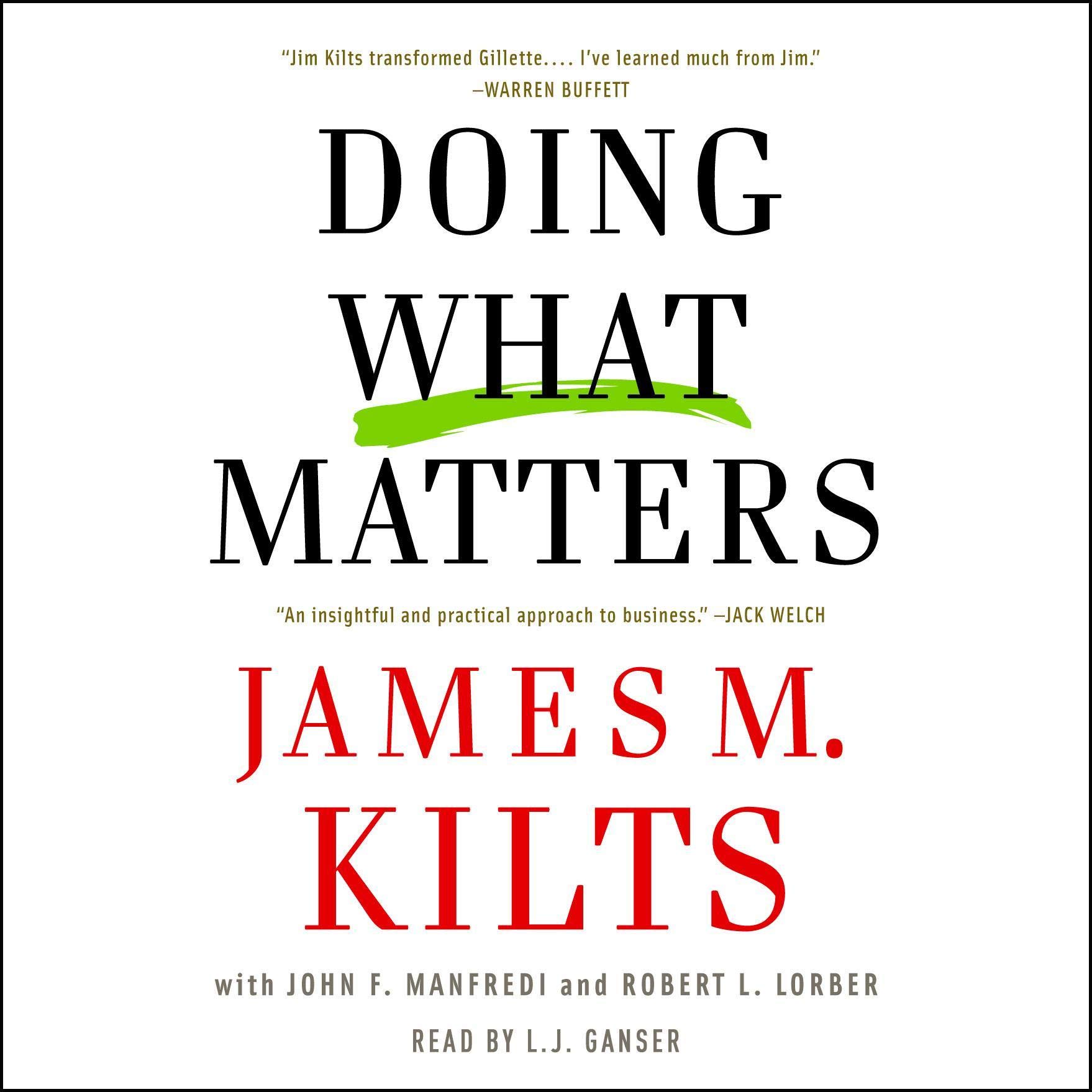 Cover art for Doing What Matters