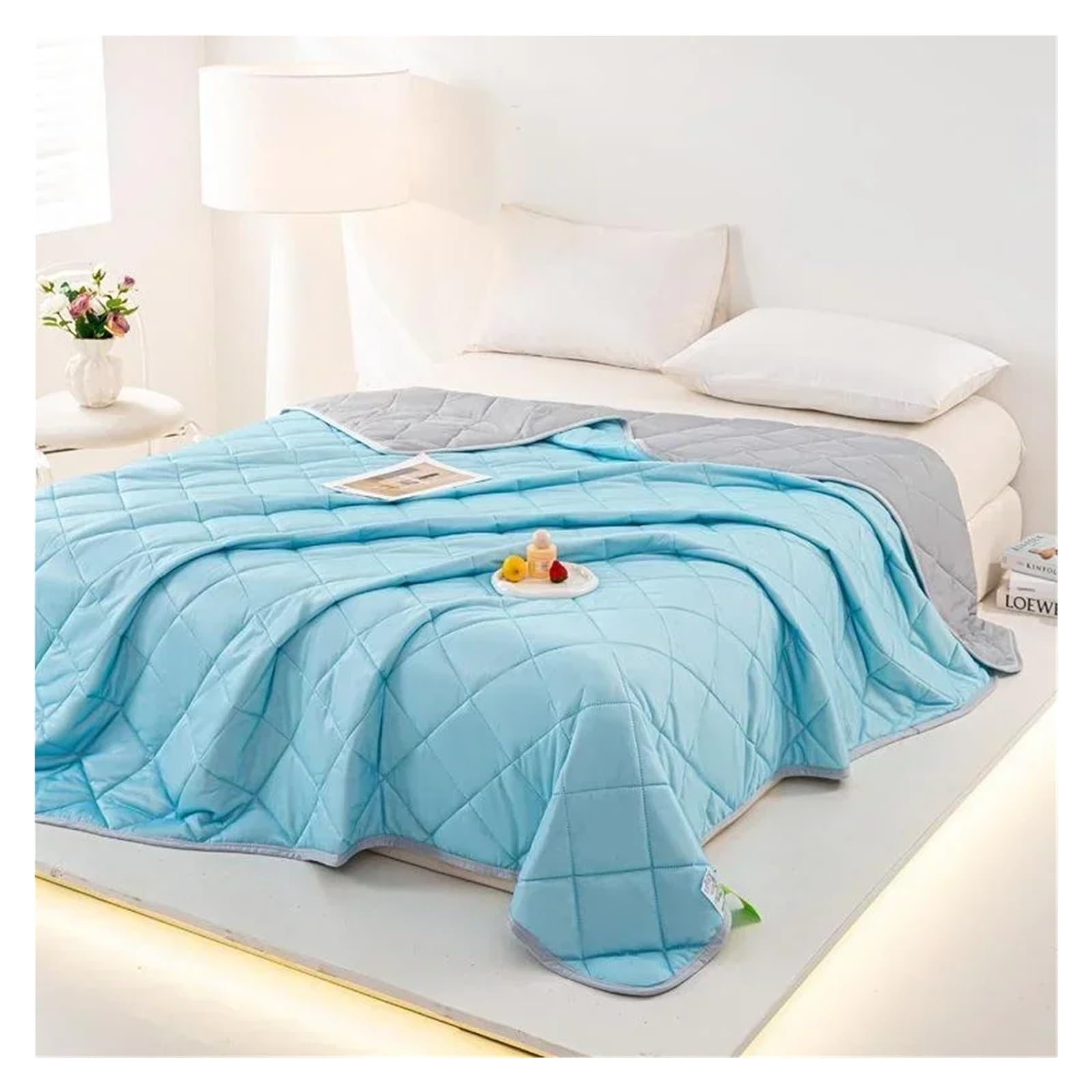 IUVYTA Summer Duvet Summer Breathable Ice Silk Blanket for Bedroom Washable Plaid Air Conditon Comforter Lightweight(A2 summer blanket,100x150cm S)