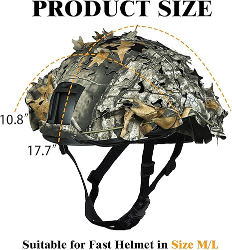 Miniatura 8 de LOOGU Funda táctica para casco, malla transpirable, camuflaje camuflaje casco cubierta ideal para combate táctico militar