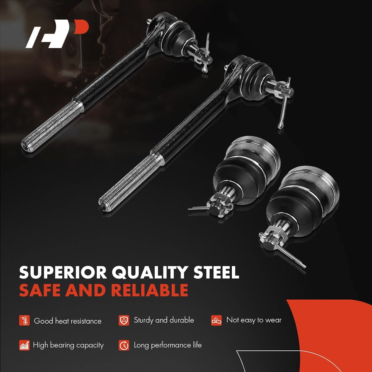 A-Premium Set of 8, Front Lower Ball Joint, Inner Outer Tie Rod End, Idler Arm, Idler Arm, Center Link, Compatible with Chevy Buick GMC Pontiac - Malibu Monte Carlo Regal Century Caballero Grand Am