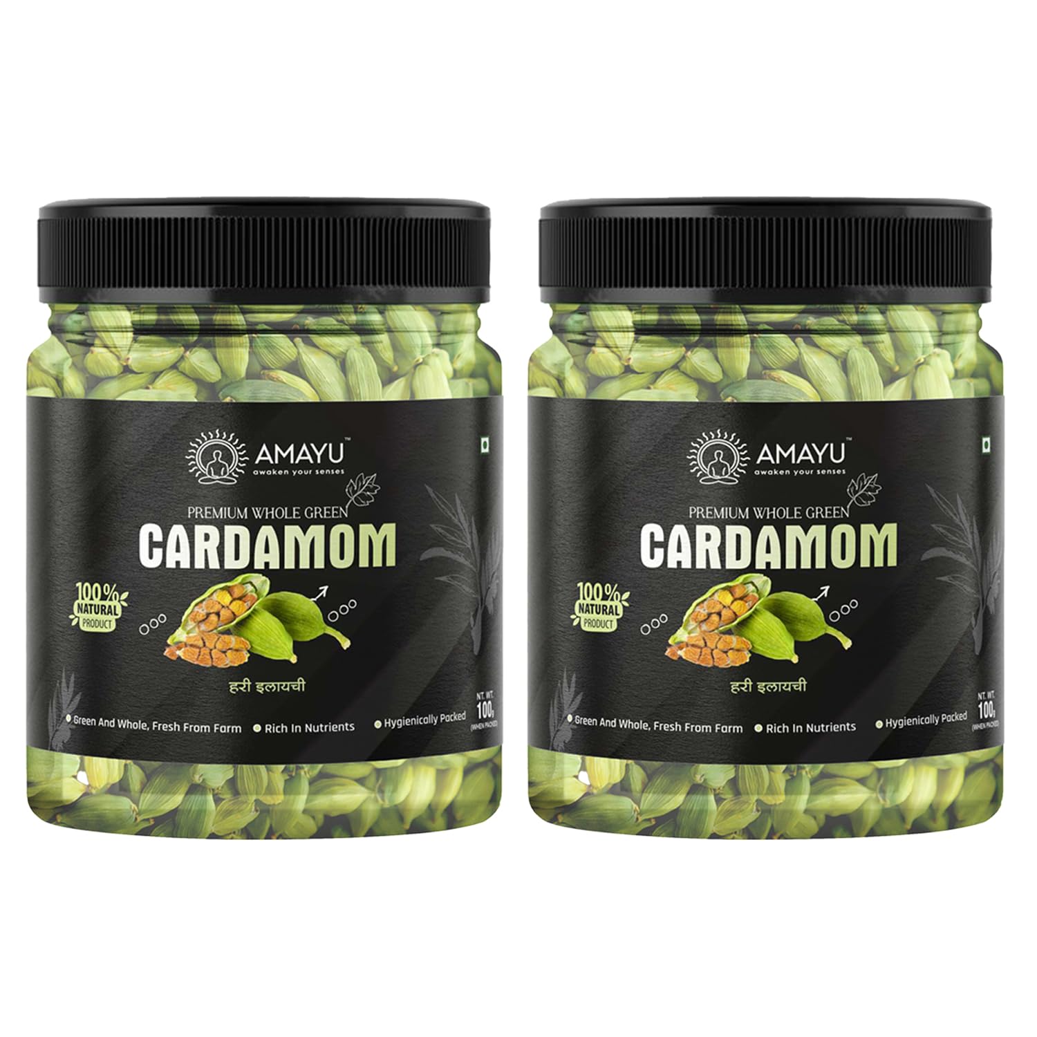 AMAYU Green Cardamon Whole 100gm | Pods of Hari Elaichi | Badi Elaichi for Tea, Pooja or Eating (Pack of 2) (B0C86C8K48) Amazon Price History, Amazon Price Tracker