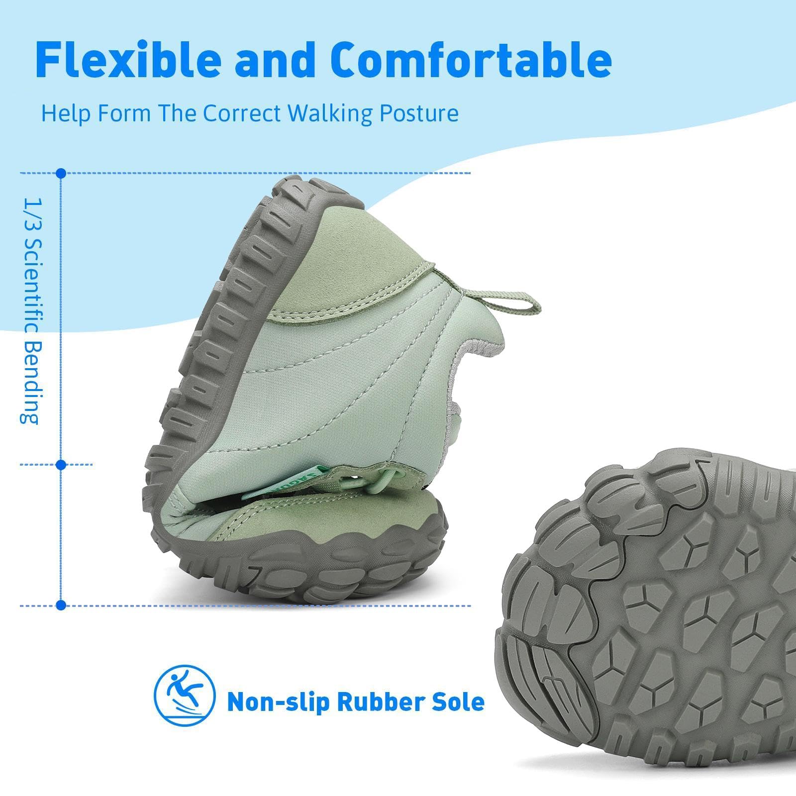 SAGUARO Bambini Scarpe a Piedi Nudi Scarpe da Trail Running Barefoot Minimaliste Sneakers Leggere Respirabile Gr.26-36