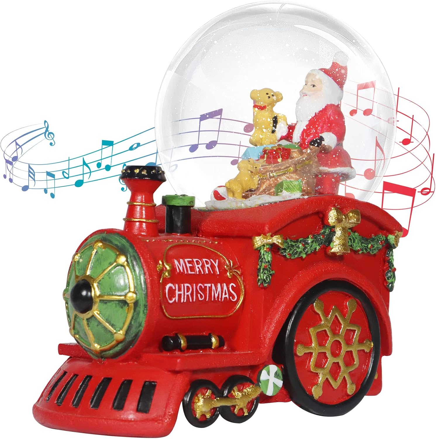 YULISKY Christmas Snow Globe,Musical Water Globe with 8 Music