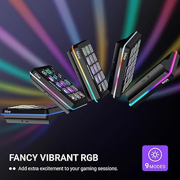 Fifine AmpliGame Akış Denetleyicisi, 15 Makro Tuşlu, Uygulama Yazılımında Tetik Eylemleri ile Streaming Deck OBS/Twitch/YouTube/Streamlabs, Kısayol Düğmeleri Tuş Takımı Mac ve PC-D6 ile çalışır