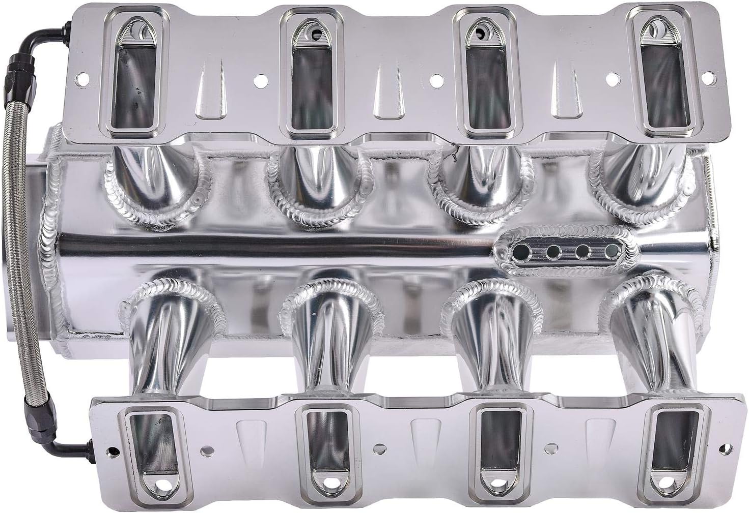 JEGS 513062 Fabricated Polished Aluminum Intake Manifold for GM LS1, LS2, LS6