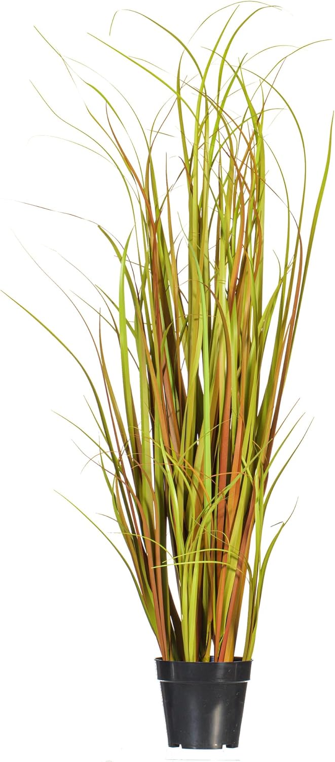 Vickerman Everyday 48" Artificial Mixed Brown Grass with Black Plastic Pot - Faux Grass Plant Decor - Home Or Office Indoor Greenery Accent