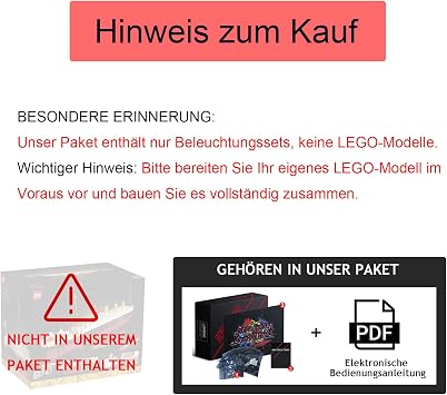 BrickBling LED-Beleuchtung Kompatibel mit Lego Creator Expert Titanic Building Set 10294 (Kein Modell) DIY-Beleuchtungsset mit Rauchmodul für das Titanic-Schiff Dekorationslicht für 10294