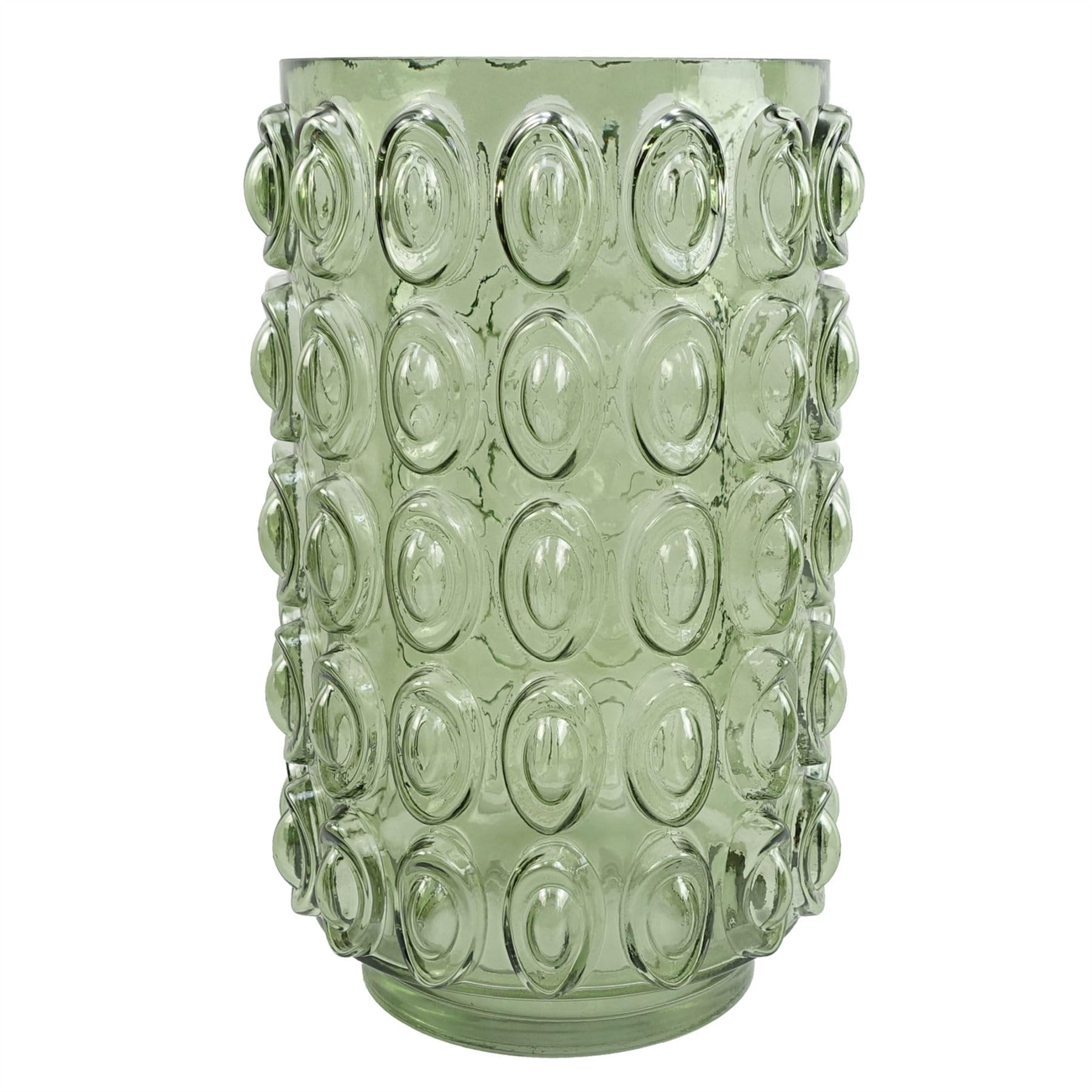 Leaf 30Cm Green Retro Designer Glass Vases,