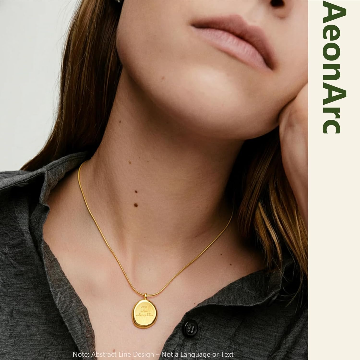 Gold Necklace for Women, 18K Gold Plated Coin Pendant Necklace, Dainty Gold Charm Necklace for Everyday Wear, Work & Gifts - Image 3