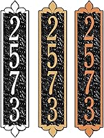 Vista 16 de Placa de dirección de metal personalizada, señales de números para placa de pared de casa, señal de dirección con nombre de calle, números de casa