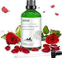 Vista 1 de Aceite esencial de rosa, aceite de rosa puro para difusor de junco, aromaterapia, piel, cabello, relajación nocturna y aerosol de almohada, aroma