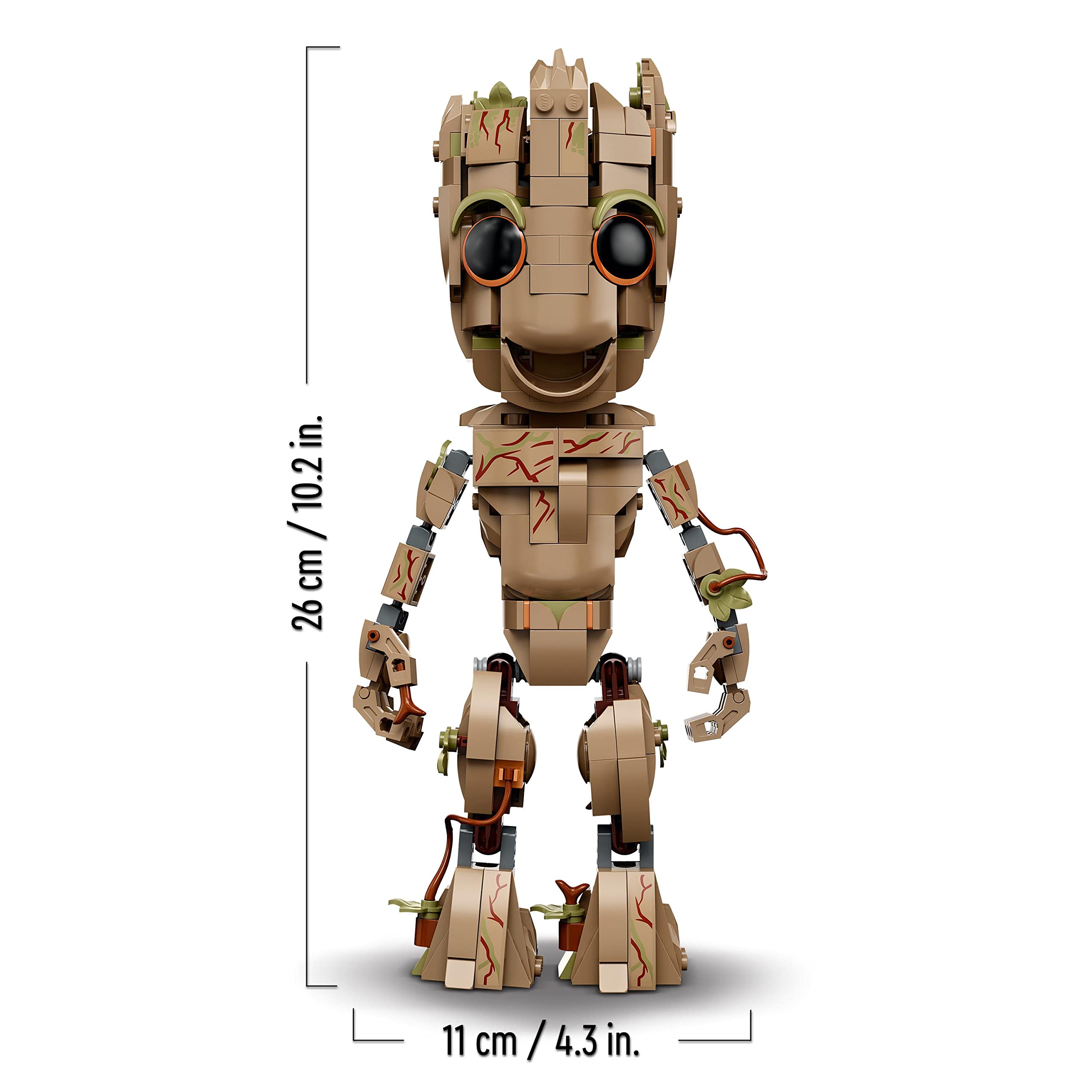 LEGO Marvel Ich Bin Groot Spielzeug zum Bauen, Set mit Baby Groot Figur aus Guardians of The Galaxy 2, tolles Geschenk für Kinder, Jungen, Mädchen und Avengers Fans zum Geburtstag, Weihnachten 76217