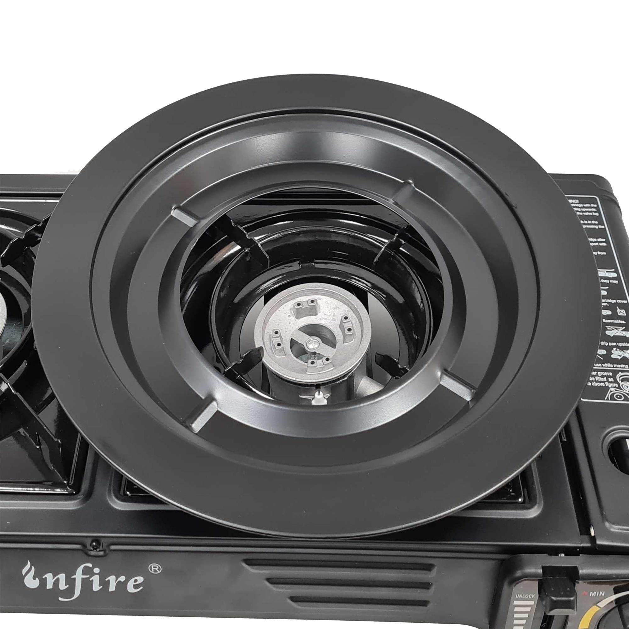 Grill Plate Attachment for Gas Stove Round 32 cm Non-Stick Grill Pan for Camping Stove Grill Mat for BBQ Camping and Gas Grill - Image 3