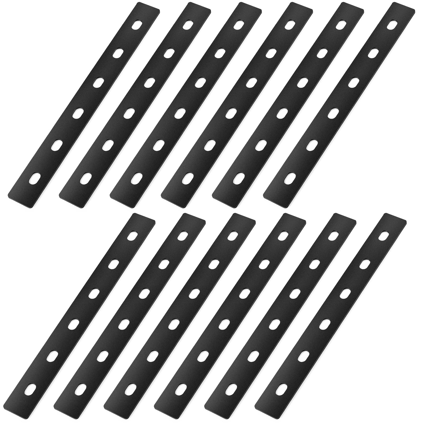 Zonon 12 Pack 14 Inch Steel Mending Plates, Straight Repair Brackets