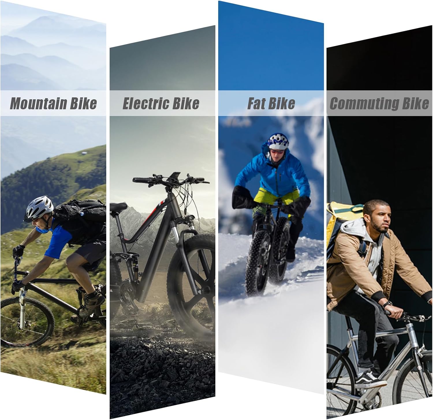 BUCKLOS Zoom MTB 4 Piston Hydraulic Disc Brakes Left Front Bike Hydraulic Brake and 2 in 1 Needle Driver Insertion Tool