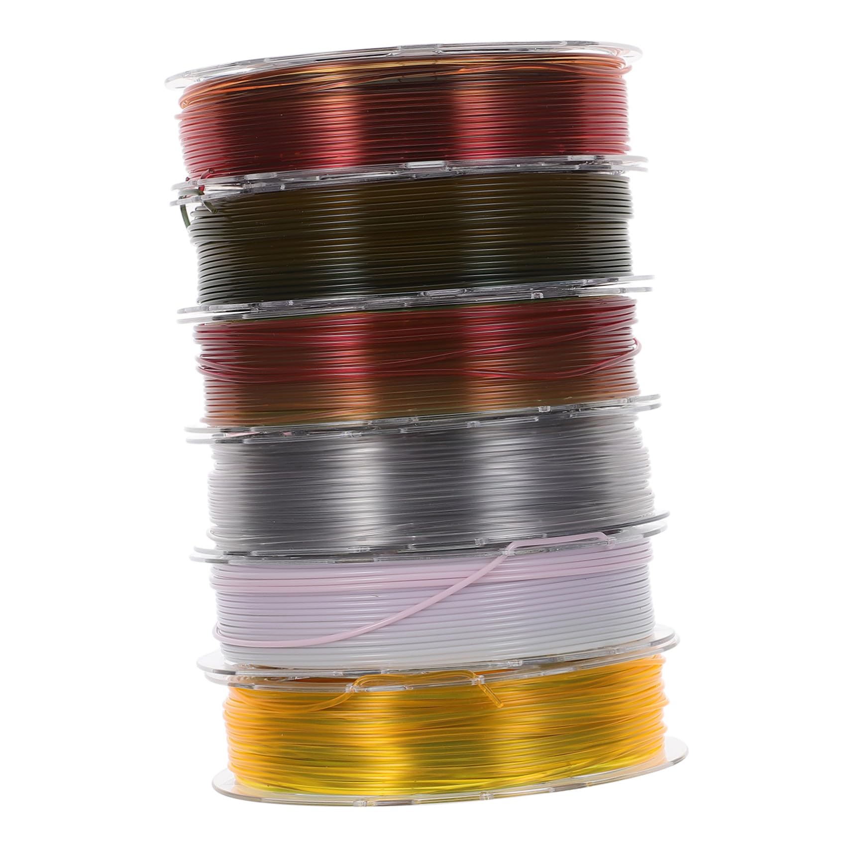 DECHOUS 6 Rollen D Drucker Pla Filament 200g pro Rolle 6 Rollen Satz mit Hoher Kompatibilität und Feuchtigkeitsschutz für Selbstgemacht Projekte und Festliche Zufällige Zufällige Farbe