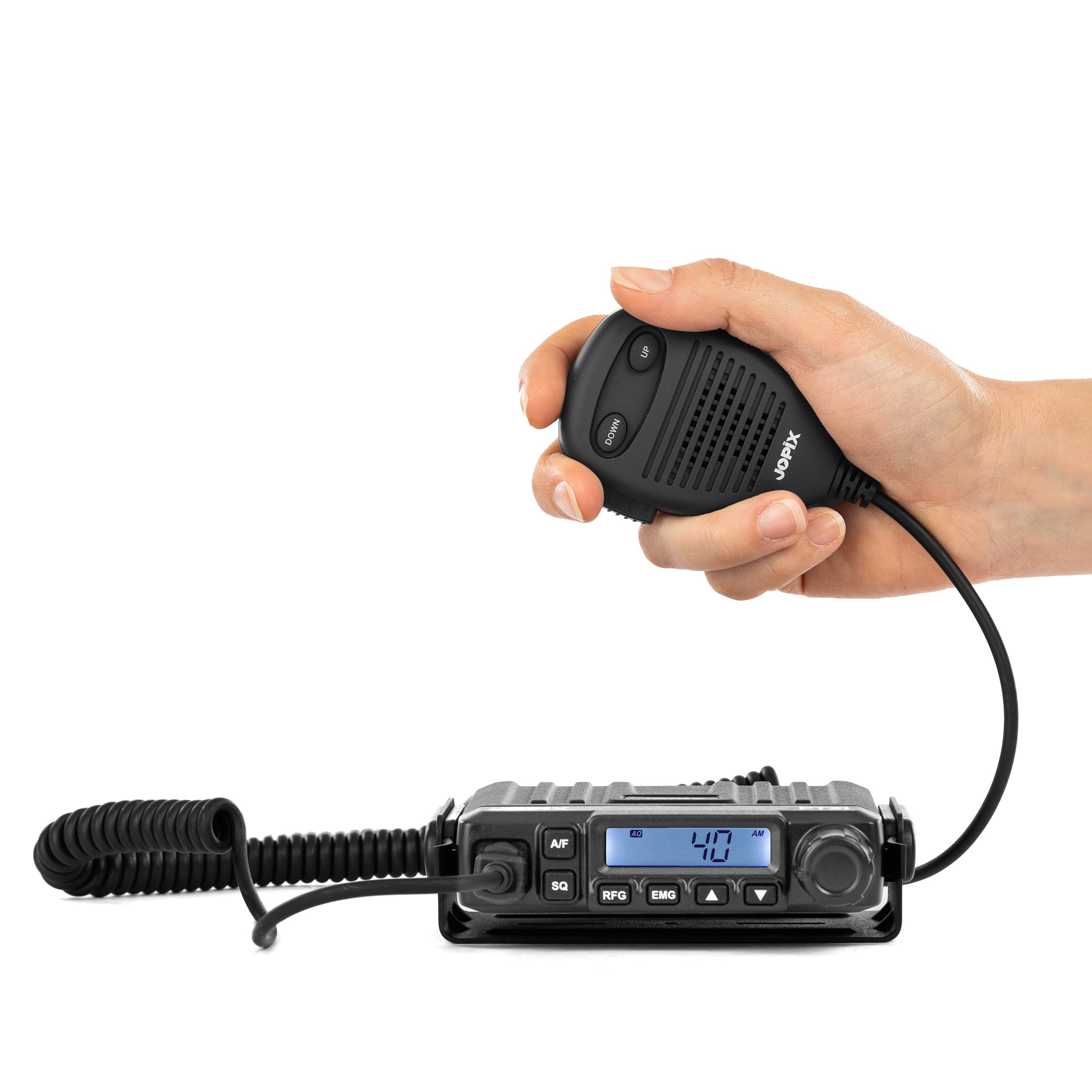 Jopix - Emisora Móvil CB, Jopix PT-31 | Multinorma Europea | Tamaño mini | 40 Canales | Potencia de Transmisión 4W (FM/AM) | Banda Ciudadana CB-27 de 26.965 MHz - 27.405 MHz