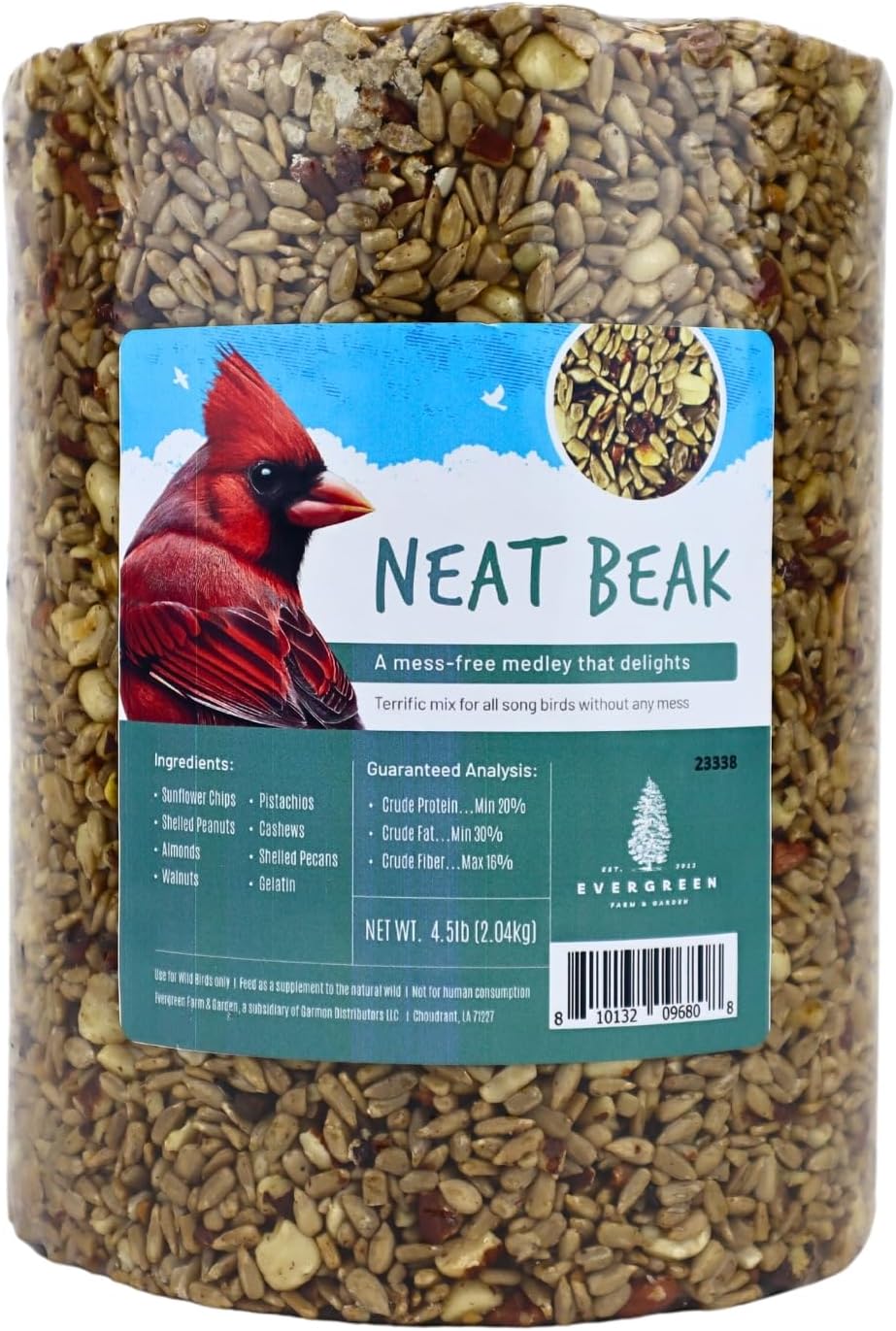 Birdseed Cylinders with Hole Bird Seed for Outside Wild Birds (Large Cylinder