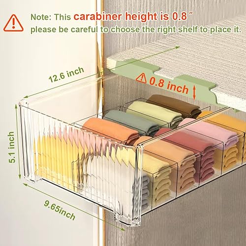 Miniatura 9 de Miaocona Cajón organizador de ropa interior, cajón de almacenamiento de ropa interior de 12 celdas, organizadores de armario apilables y caja de