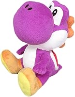 Vista 2 de Little Buddy Super Mario BrosYoshi de peluche de felpa, 6" pulgadas, color morado