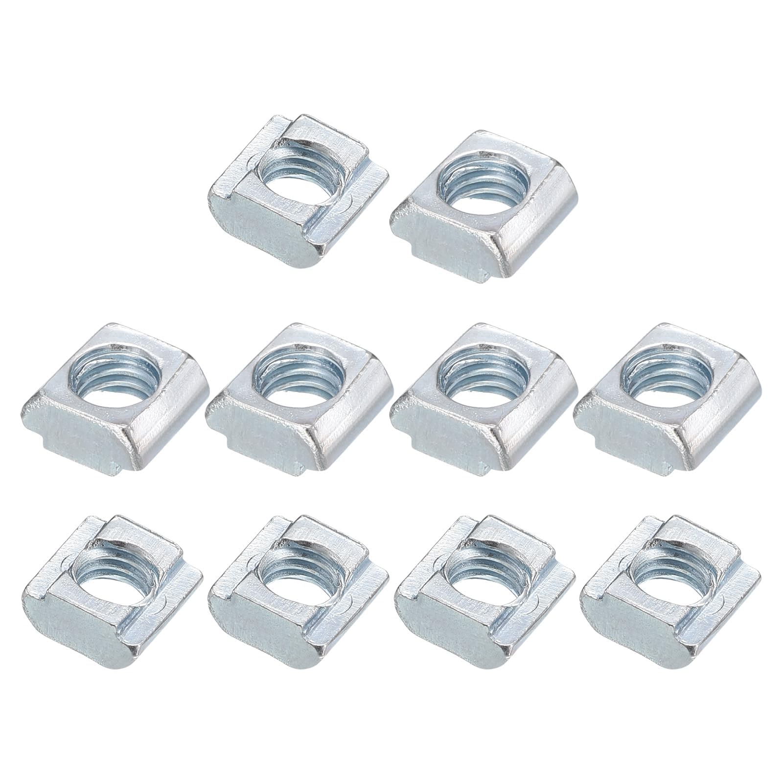 TOP-VIGOR M6 Sliding T Slot Nuts 30Pcs, Nickel Plated Carbon Steel Hammer Head Roll-in T-Nuts for 2020 Aluminium Extrusion Profile, T-Slot Fasteners for CNC and 3D Printer Assembly โ image 1