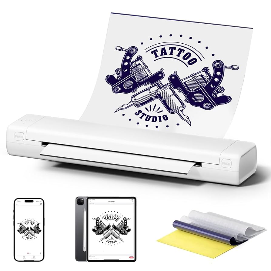 M08F-TATTOO Bluetoothタトゥープリンター Amazon.com: COLORWING M08F Tattoo Stencil Printer Bluetooth