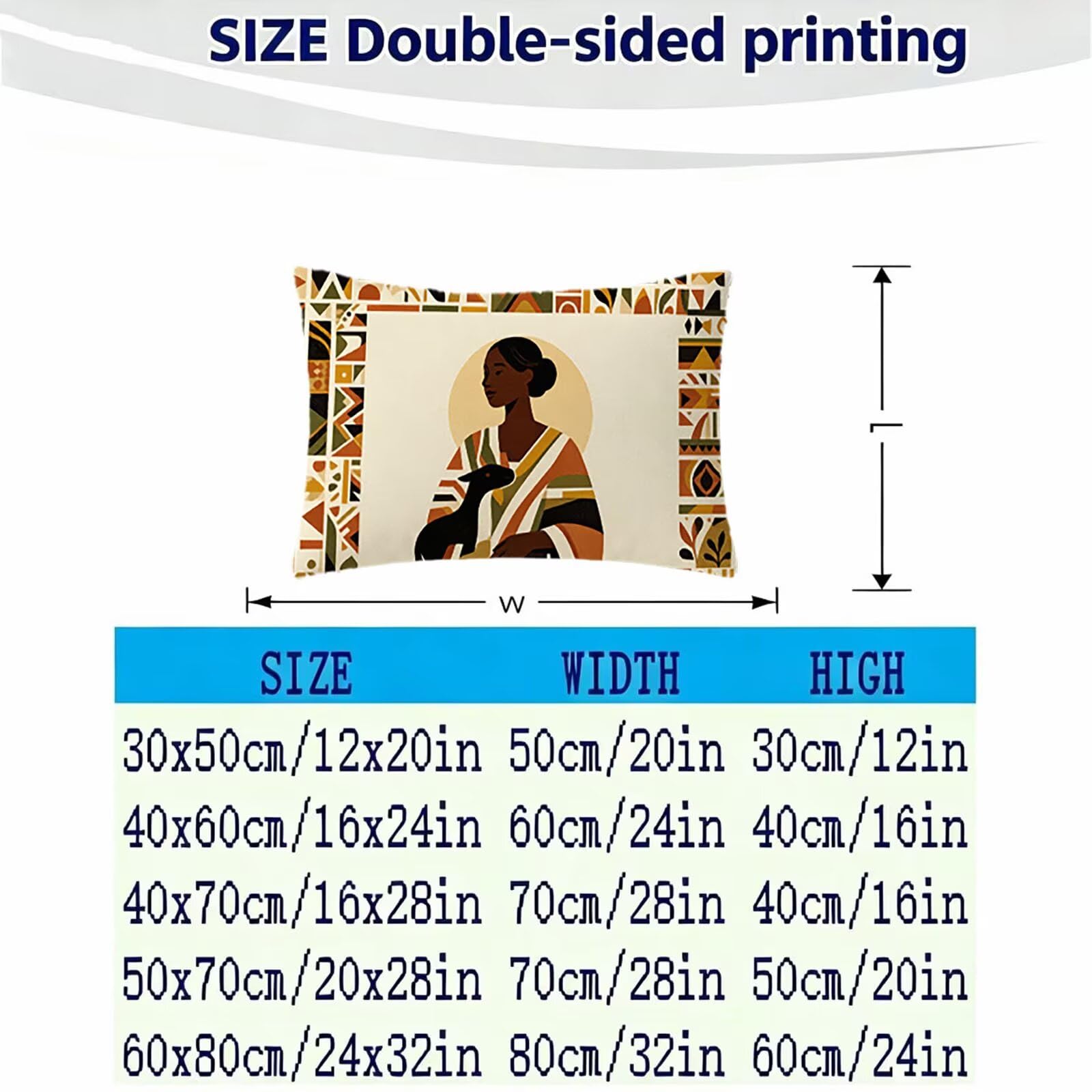 Federe Cuscini per Divano 60x80cm Federe Cuscino Letto Astratto THDZ-1041 | Federe Cuscini Reticolo Stampa Fronte-Retro Cerniera Invisibile per Divano Letto Moderno Decorazioni Casa Regalo Donna