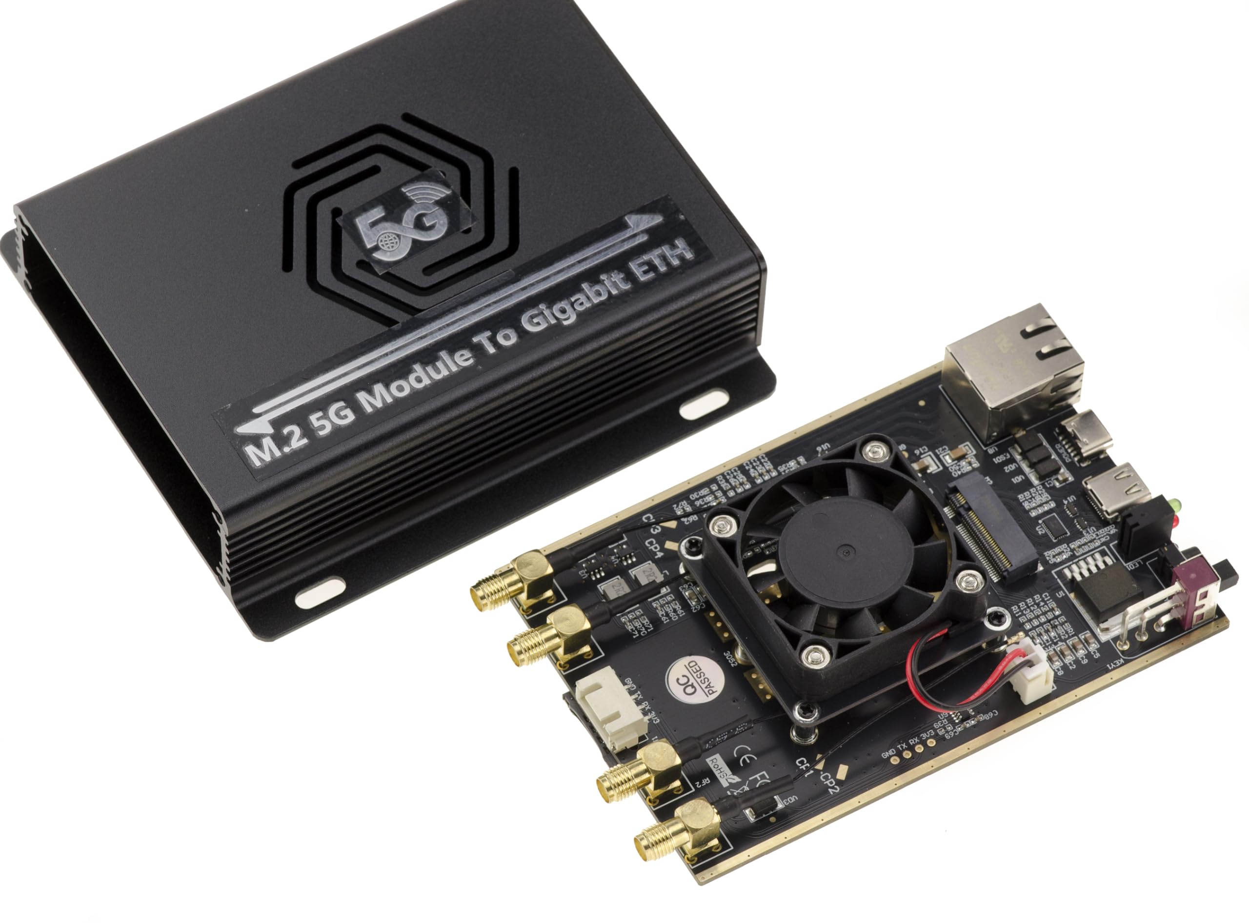 Adattatore M.2 Key B To Ethernet 2.5G Per Modulo WWAN 5G, Chipset Realtek RTL8125, Con Slot SIM E Antenne