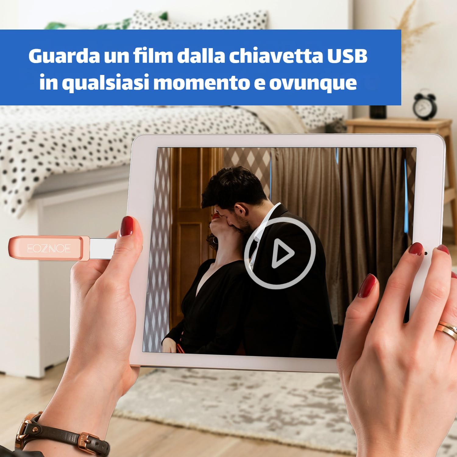 Chiavetta USB 128GB OTG per iPhone Android PC Pen Drive Salva Foto Video