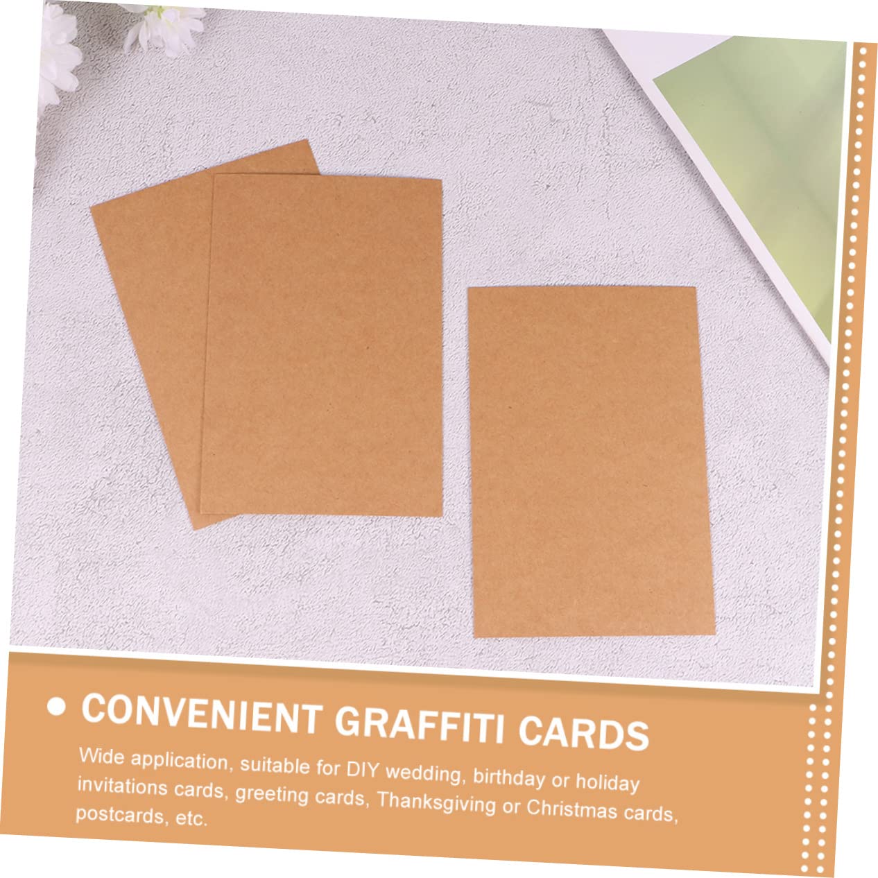 Papel Kraft Tarjetas Postales en Blanco 150 Piezas DIY para Marcadores