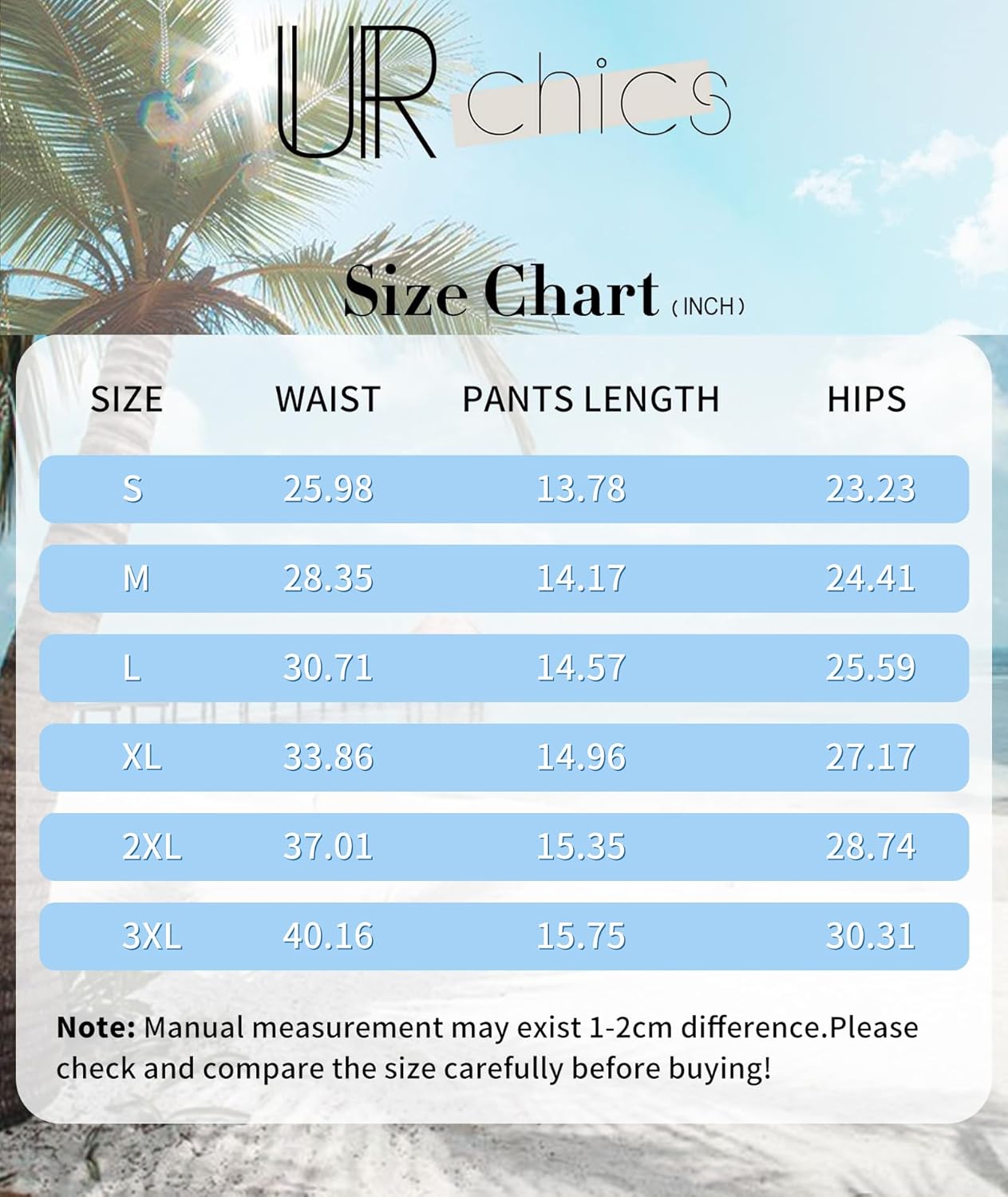 Urchics Womens Swim Shorts High Waisted Board Shorts UPF50+ Liner Quick Dry Beach Swimming Short with Pockets - Image 5