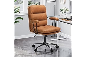 DICTAC Leather Office Chair Brown